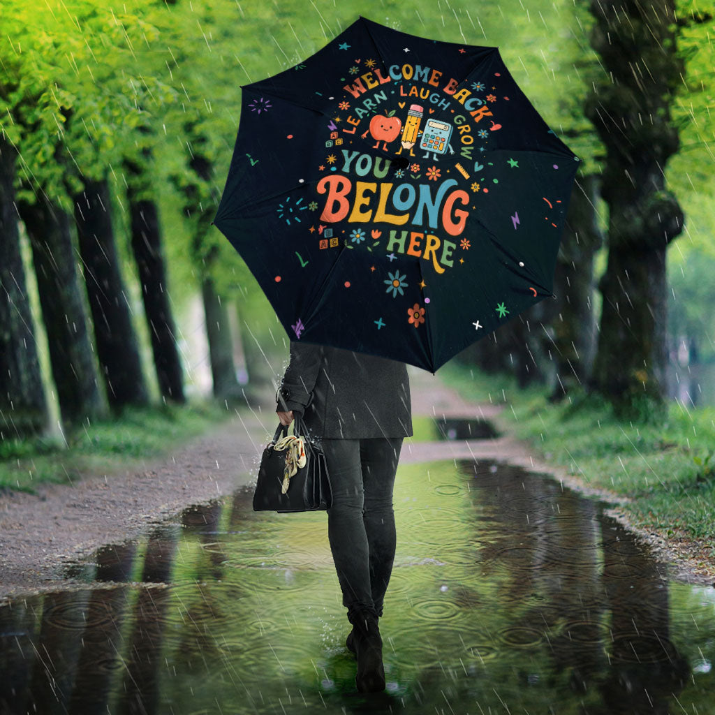 Happy to See Your Face Teacher School Supplies Umbrella Welcome Back Teacher You Belong Here