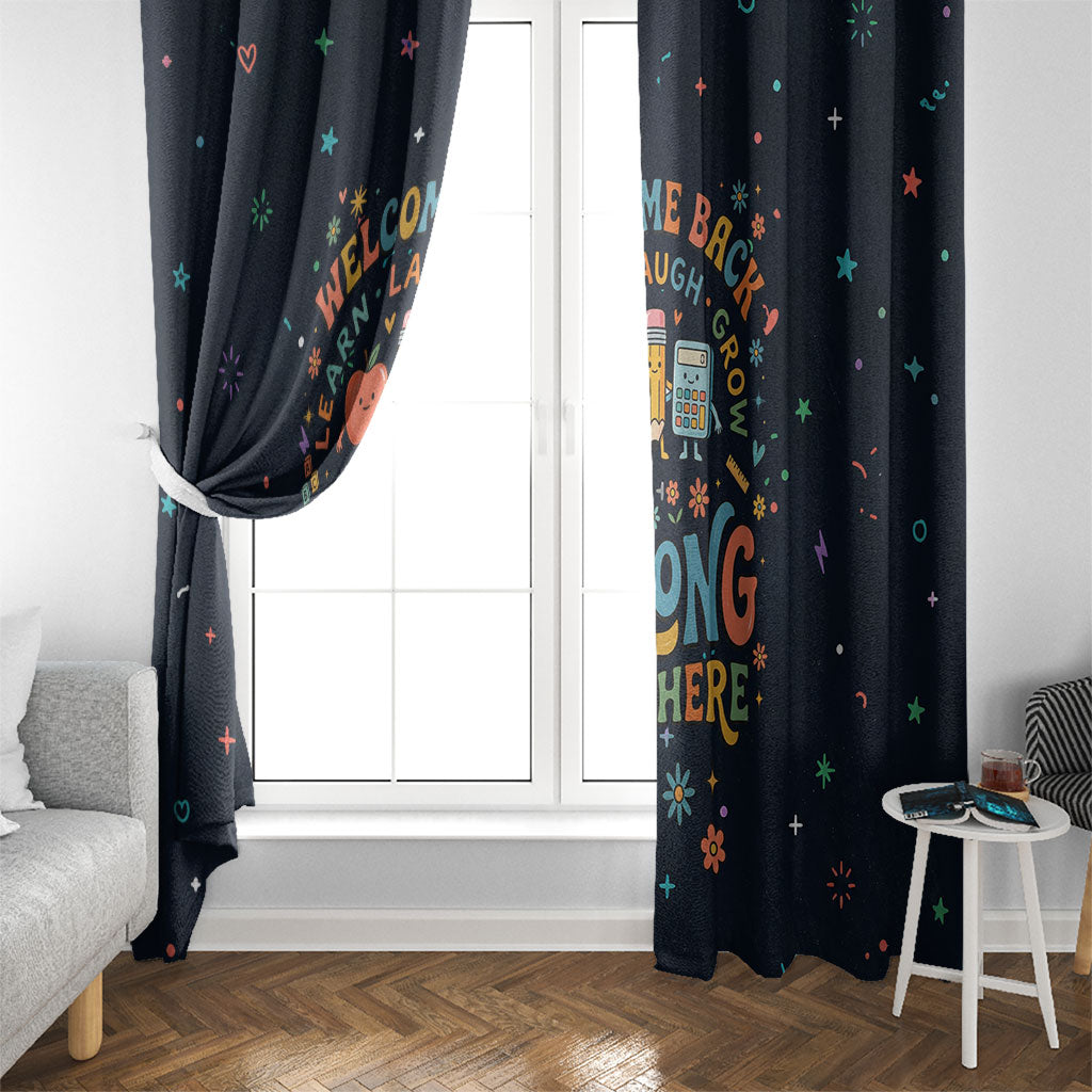 Happy to See Your Face Teacher School Supplies Window Curtain Welcome Back Teacher You Belong Here