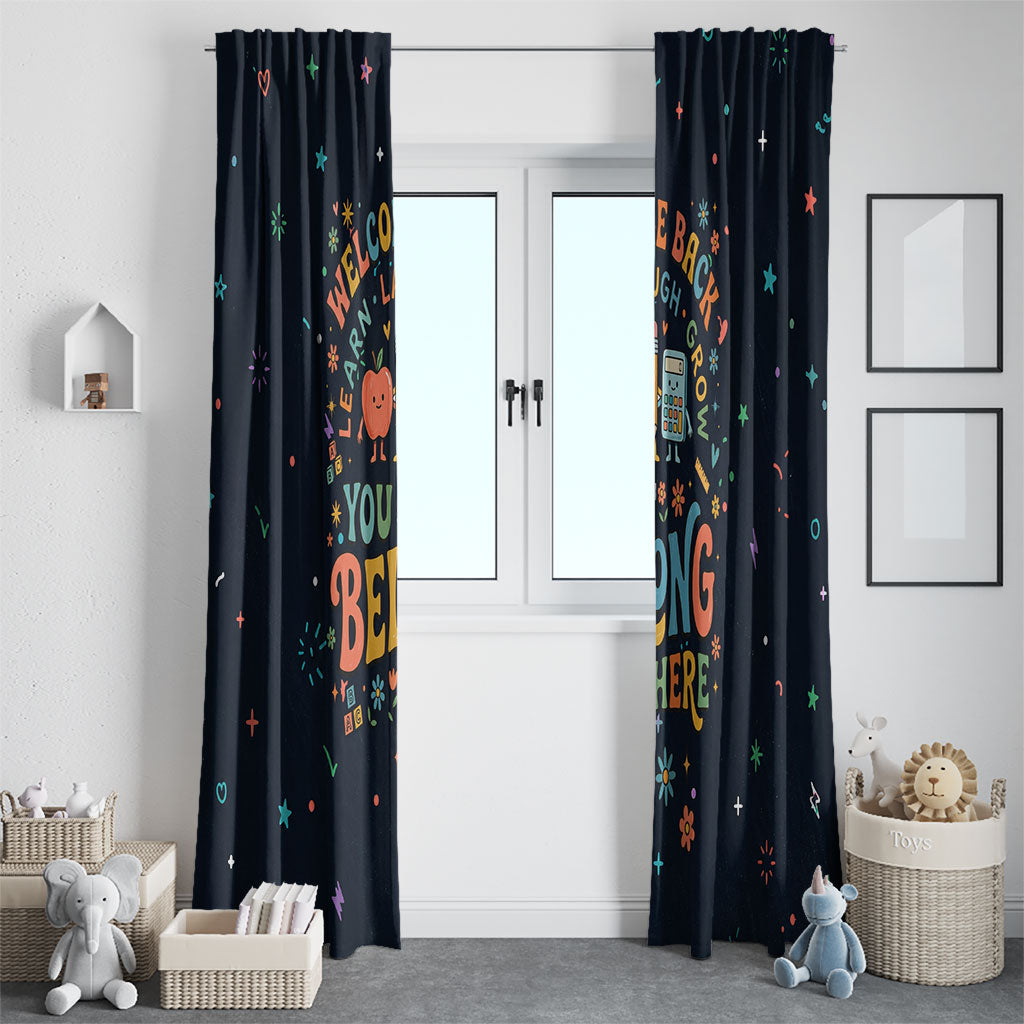 Happy to See Your Face Teacher School Supplies Window Curtain Welcome Back Teacher You Belong Here