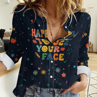 Happy to See Your Face Teacher School Supplies Women Casual Shirt Welcome Back Teacher You Belong Here