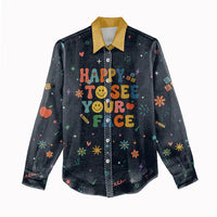 Happy to See Your Face Teacher School Supplies Women Casual Shirt Welcome Back Teacher You Belong Here