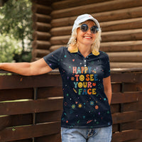 Happy to See Your Face Teacher School Supplies Women Polo Shirt Welcome Back Teacher You Belong Here