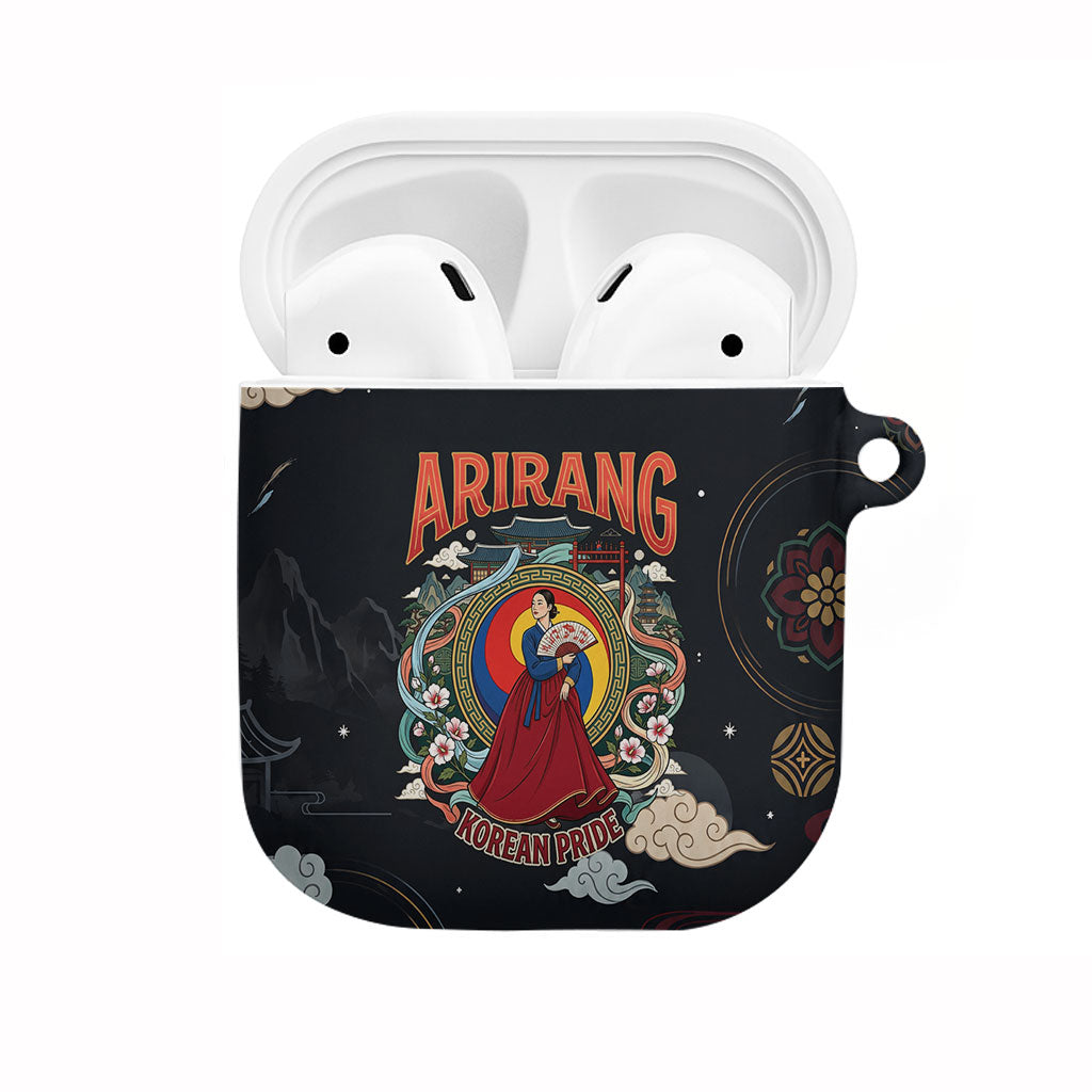 Arirang Korea Pride AirPods Case Korean Taegeuk Culture Hanbok Woman Traditional Mugunghwa