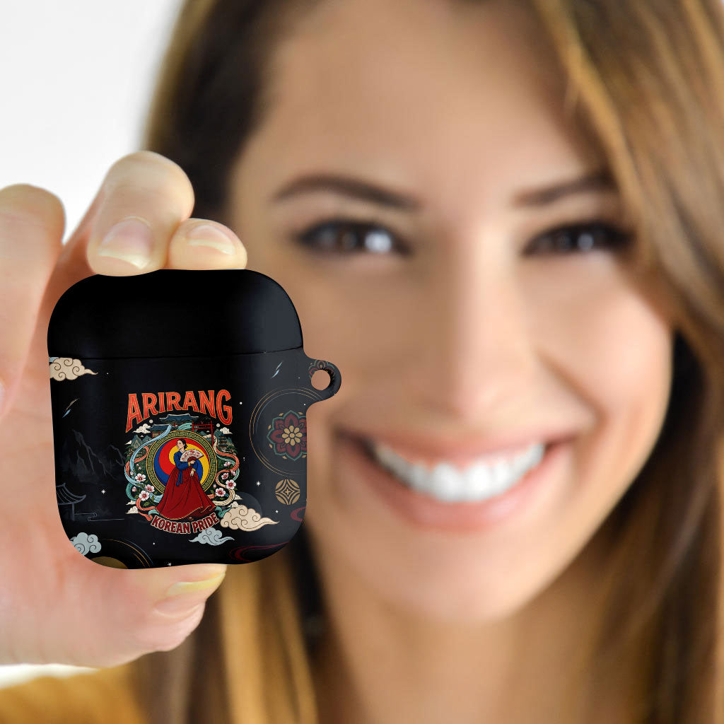 Arirang Korea Pride AirPods Case Korean Taegeuk Culture Hanbok Woman Traditional Mugunghwa