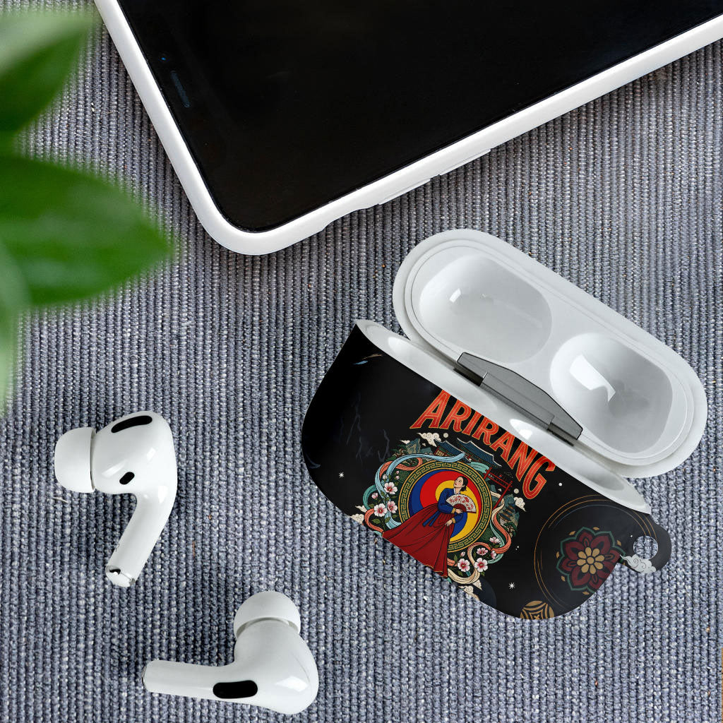 Arirang Korea Pride AirPods Case Korean Taegeuk Culture Hanbok Woman Traditional Mugunghwa