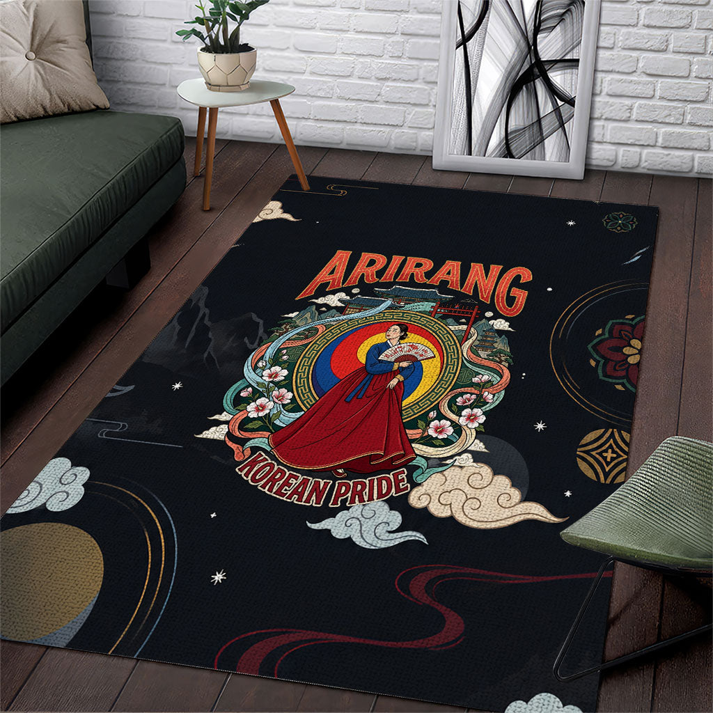 Arirang Korea Pride Area Rug Korean Taegeuk Culture Hanbok Woman Traditional Mugunghwa