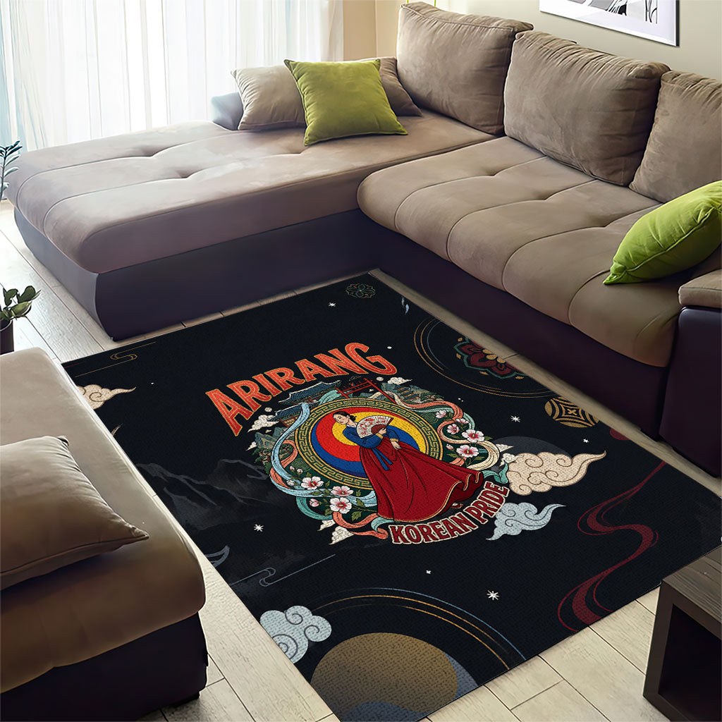 Arirang Korea Pride Area Rug Korean Taegeuk Culture Hanbok Woman Traditional Mugunghwa