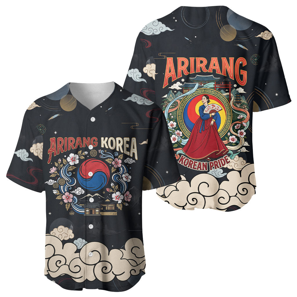 Arirang Korea Pride Baseball Jersey Korean Taegeuk Culture Hanbok Woman Traditional Mugunghwa