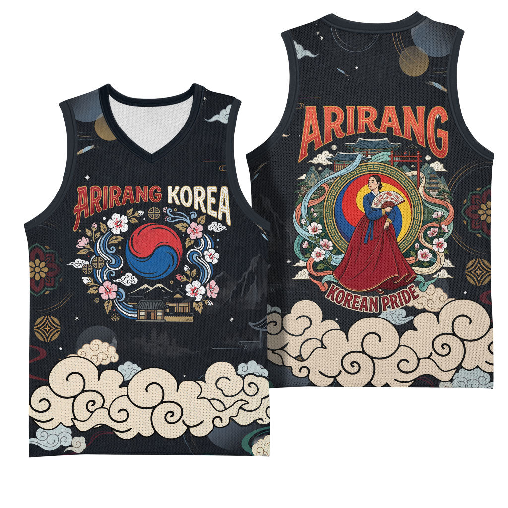 Arirang Korea Pride Basketball Jersey Korean Taegeuk Culture Hanbok Woman Traditional Mugunghwa