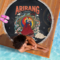 Arirang Korea Pride Beach Blanket Korean Taegeuk Culture Hanbok Woman Traditional Mugunghwa