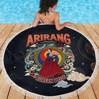 Arirang Korea Pride Beach Blanket Korean Taegeuk Culture Hanbok Woman Traditional Mugunghwa