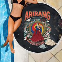 Arirang Korea Pride Beach Blanket Korean Taegeuk Culture Hanbok Woman Traditional Mugunghwa
