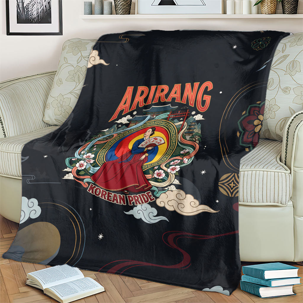 Arirang Korea Pride Blanket Korean Taegeuk Culture Hanbok Woman Traditional Mugunghwa