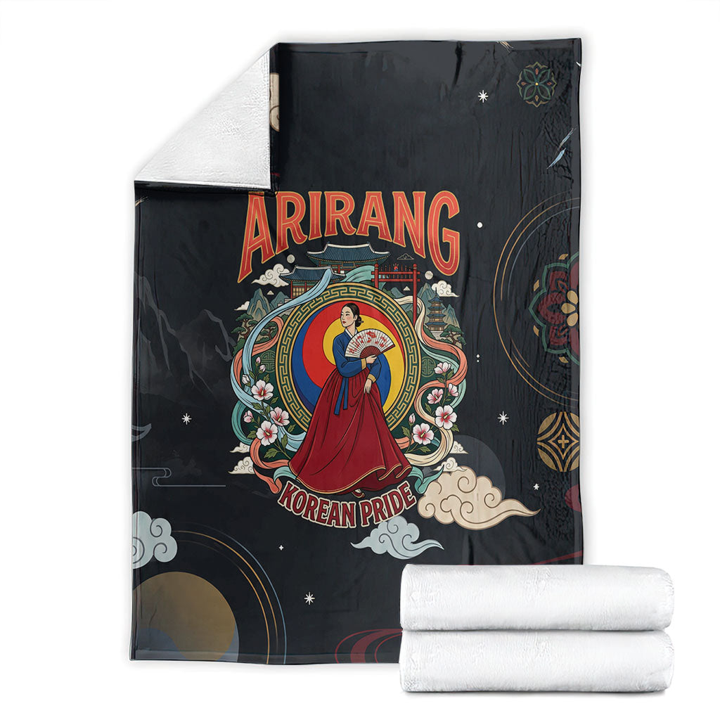 Arirang Korea Pride Blanket Korean Taegeuk Culture Hanbok Woman Traditional Mugunghwa