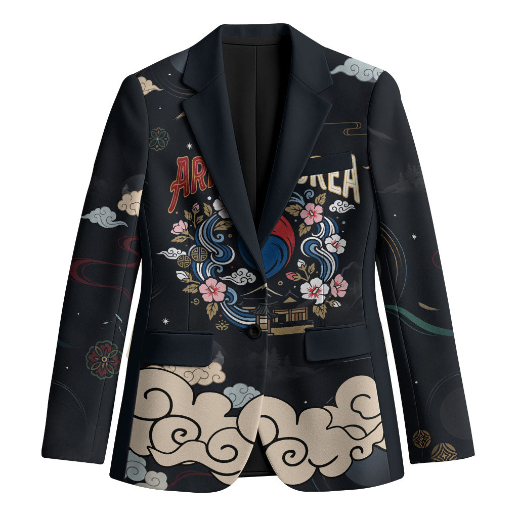 Arirang Korea Pride Blazer Korean Taegeuk Culture Hanbok Woman Traditional Mugunghwa