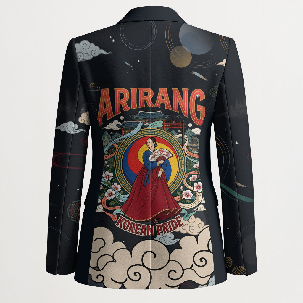 Arirang Korea Pride Blazer Korean Taegeuk Culture Hanbok Woman Traditional Mugunghwa