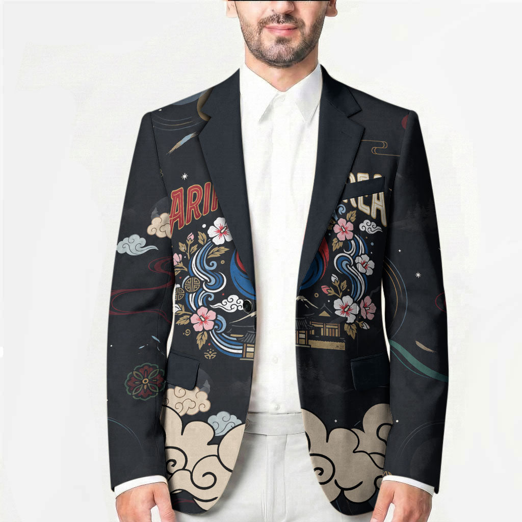 Arirang Korea Pride Blazer Korean Taegeuk Culture Hanbok Woman Traditional Mugunghwa