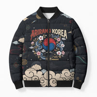 Arirang Korea Pride Bomber Puffer Jacket Korean Taegeuk Culture Hanbok Woman Traditional Mugunghwa