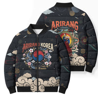 Arirang Korea Pride Bomber Puffer Jacket Korean Taegeuk Culture Hanbok Woman Traditional Mugunghwa