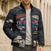 Arirang Korea Pride Bomber Puffer Jacket Korean Taegeuk Culture Hanbok Woman Traditional Mugunghwa