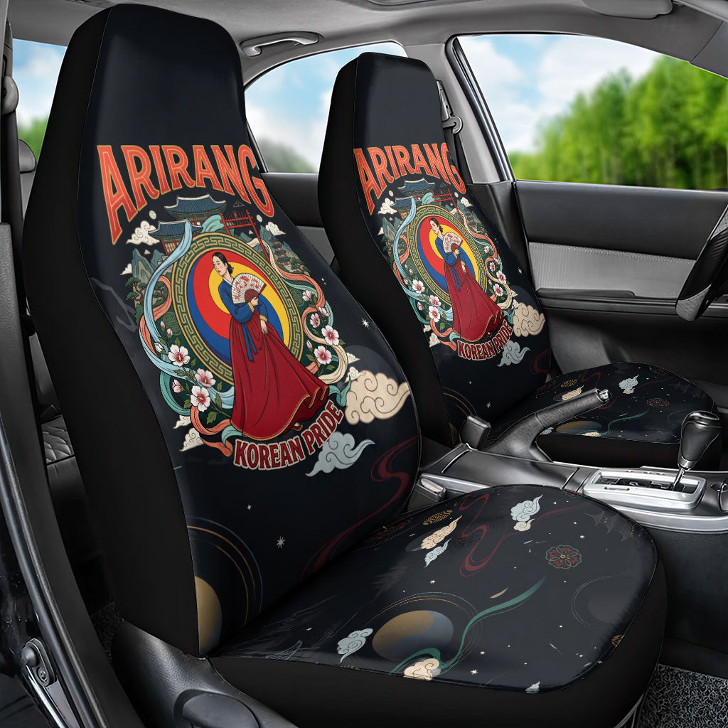 Arirang Korea Pride Car Seat Cover Korean Taegeuk Culture Hanbok Woman Traditional Mugunghwa