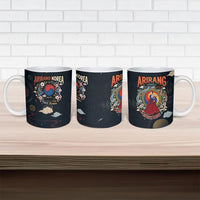 Arirang Korea Pride Ceramic Mug Korean Taegeuk Culture Hanbok Woman Traditional Mugunghwa