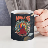 Arirang Korea Pride Ceramic Mug Korean Taegeuk Culture Hanbok Woman Traditional Mugunghwa