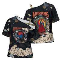 Arirang Korea Pride Cross Shoulder Shirt Korean Taegeuk Culture Hanbok Woman Traditional Mugunghwa