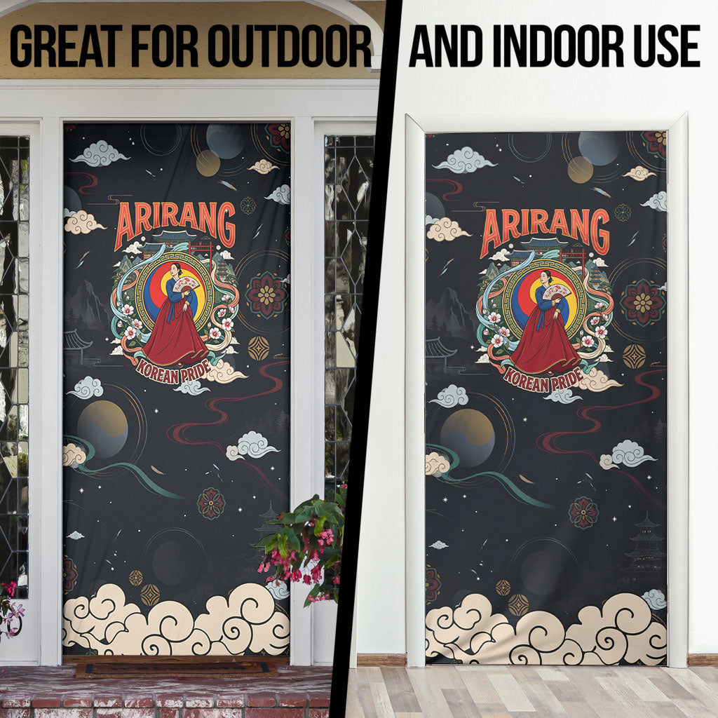 Arirang Korea Pride Door Cover Korean Taegeuk Culture Hanbok Woman Traditional Mugunghwa