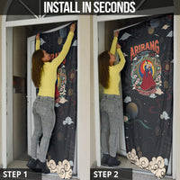 Arirang Korea Pride Door Cover Korean Taegeuk Culture Hanbok Woman Traditional Mugunghwa