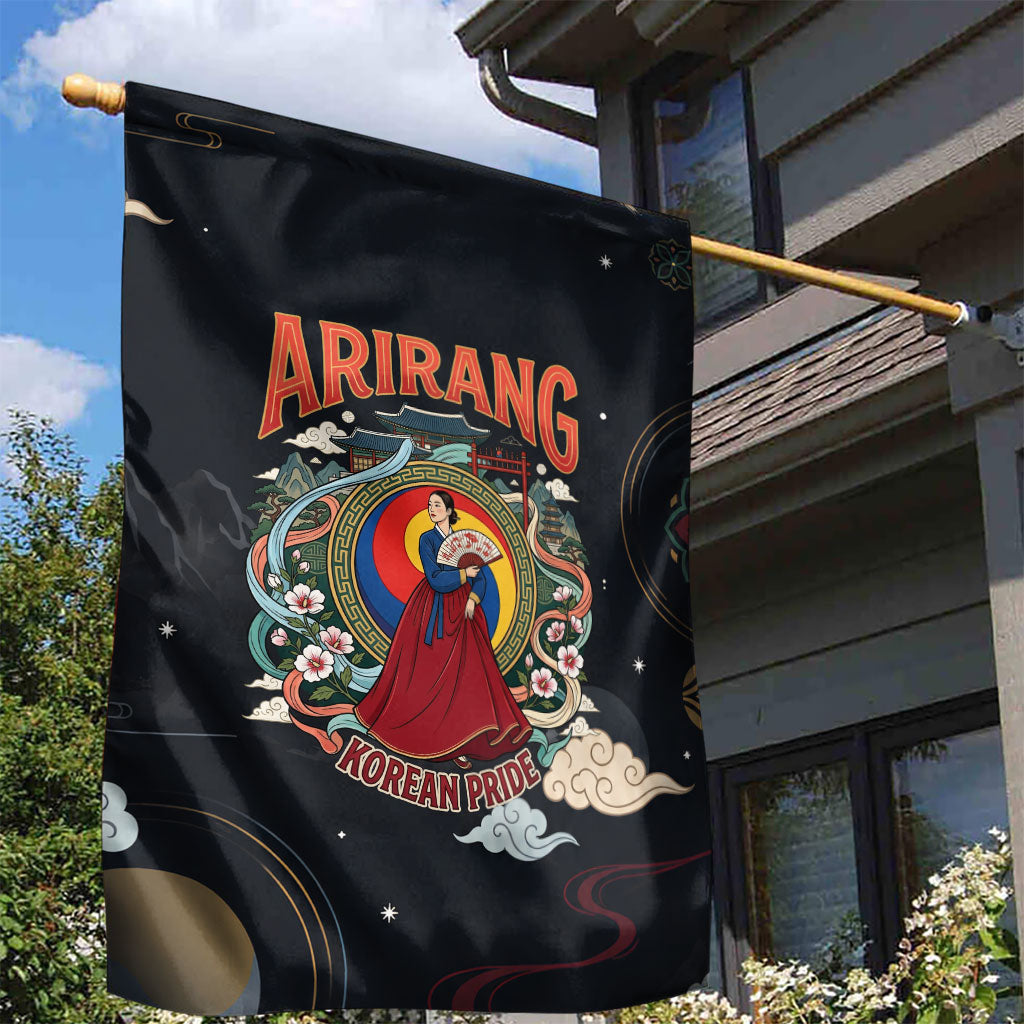 Arirang Korea Pride Garden Flag Korean Taegeuk Culture Hanbok Woman Traditional Mugunghwa