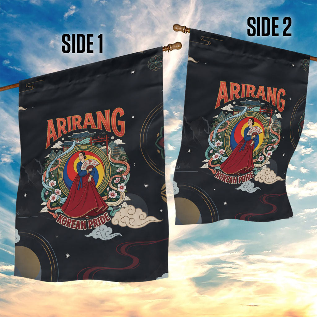 Arirang Korea Pride Garden Flag Korean Taegeuk Culture Hanbok Woman Traditional Mugunghwa
