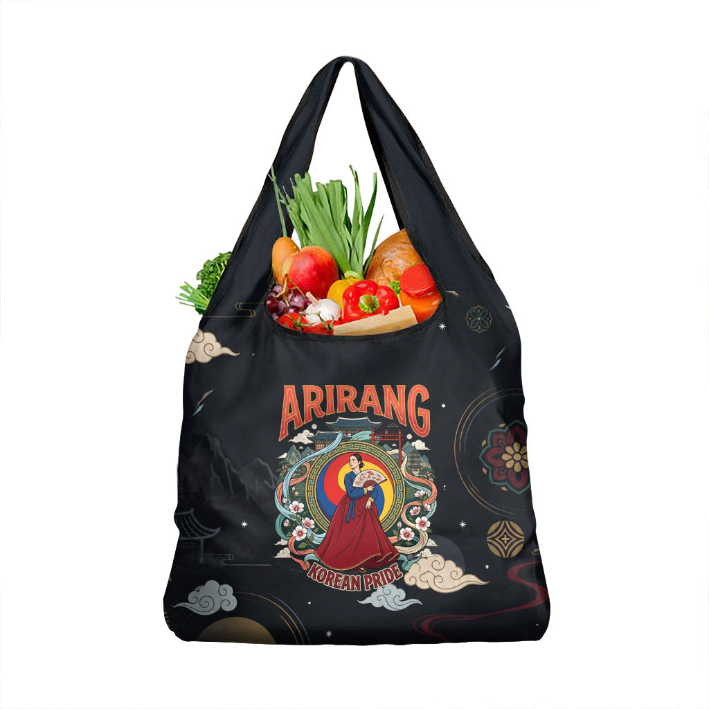Arirang Korea Pride Grocery Bag Korean Taegeuk Culture Hanbok Woman Traditional Mugunghwa