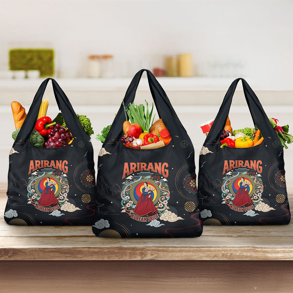 Arirang Korea Pride Grocery Bag Korean Taegeuk Culture Hanbok Woman Traditional Mugunghwa