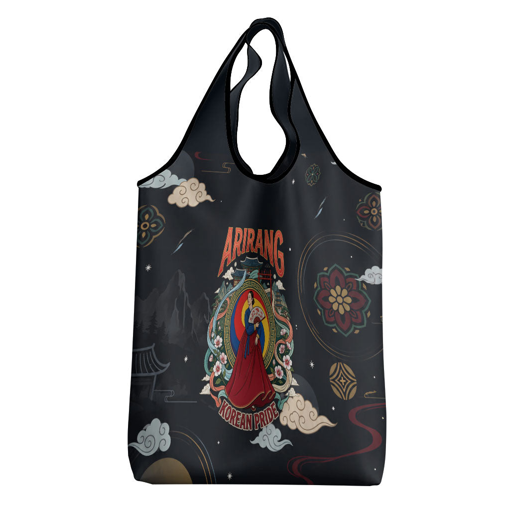 Arirang Korea Pride Grocery Bag Korean Taegeuk Culture Hanbok Woman Traditional Mugunghwa