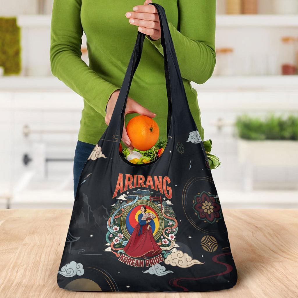 Arirang Korea Pride Grocery Bag Korean Taegeuk Culture Hanbok Woman Traditional Mugunghwa