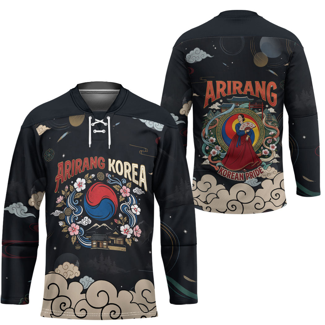 Arirang Korea Pride Hockey Jersey Korean Taegeuk Culture Hanbok Woman Traditional Mugunghwa