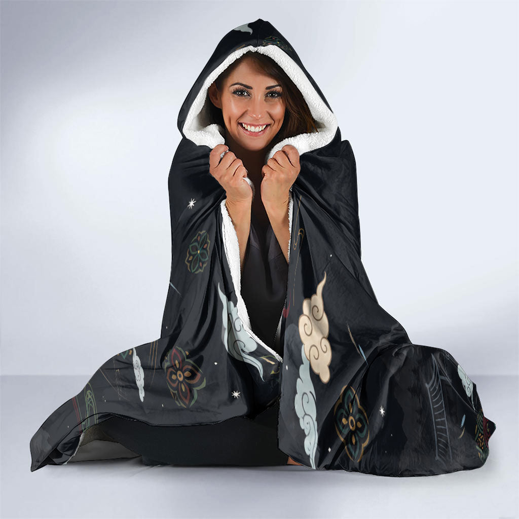 Arirang Korea Pride Hooded Blanket Korean Taegeuk Culture Hanbok Woman Traditional Mugunghwa