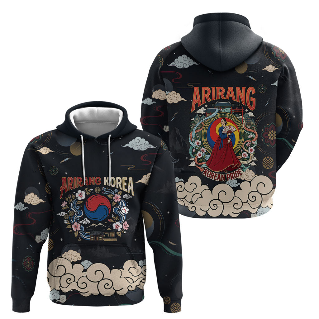 Arirang Korea Pride Hoodie Korean Taegeuk Culture Hanbok Woman Traditional Mugunghwa
