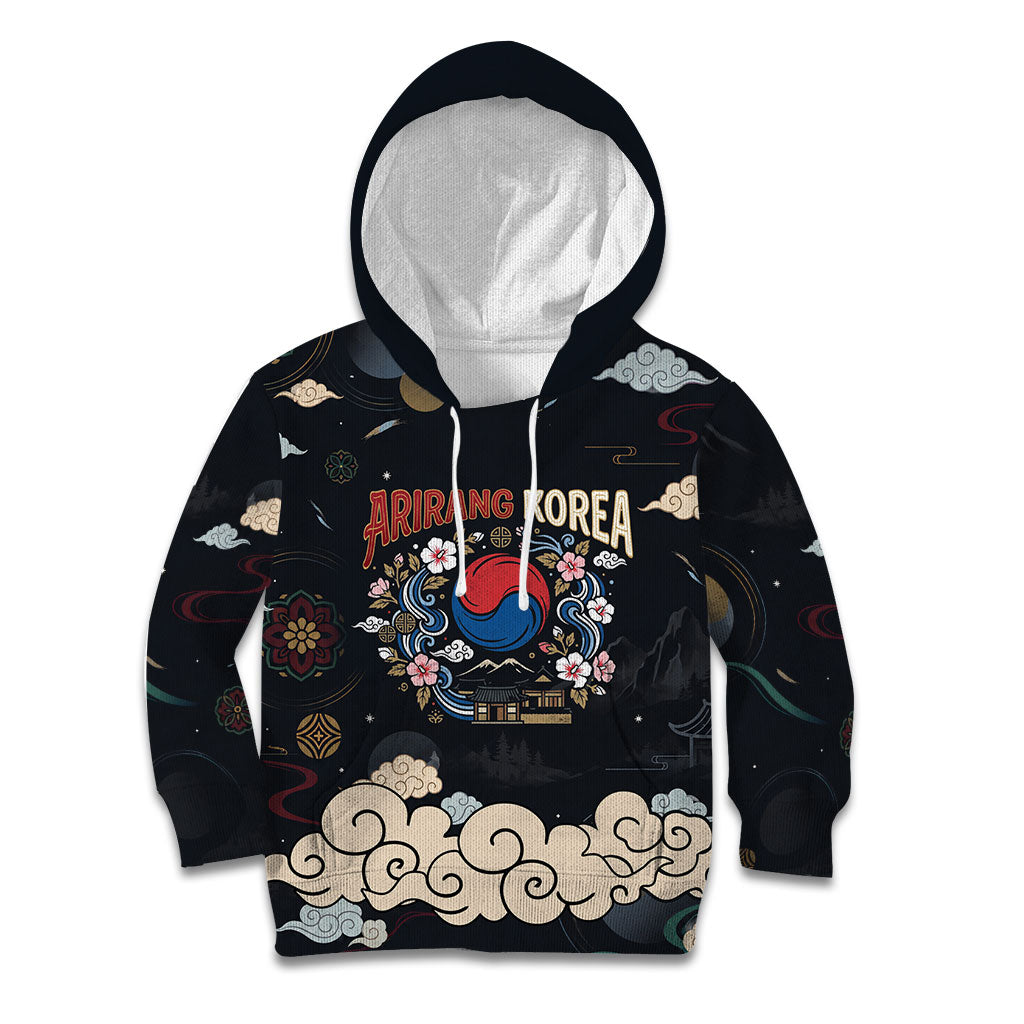 Arirang Korea Pride Kid Hoodie Korean Taegeuk Culture Hanbok Woman Traditional Mugunghwa