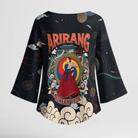 Arirang Korea Pride Kimono Sleeve Blouse Korean Taegeuk Culture Hanbok Woman Traditional Mugunghwa