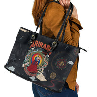 Arirang Korea Pride Leather Tote Bag Korean Taegeuk Culture Hanbok Woman Traditional Mugunghwa