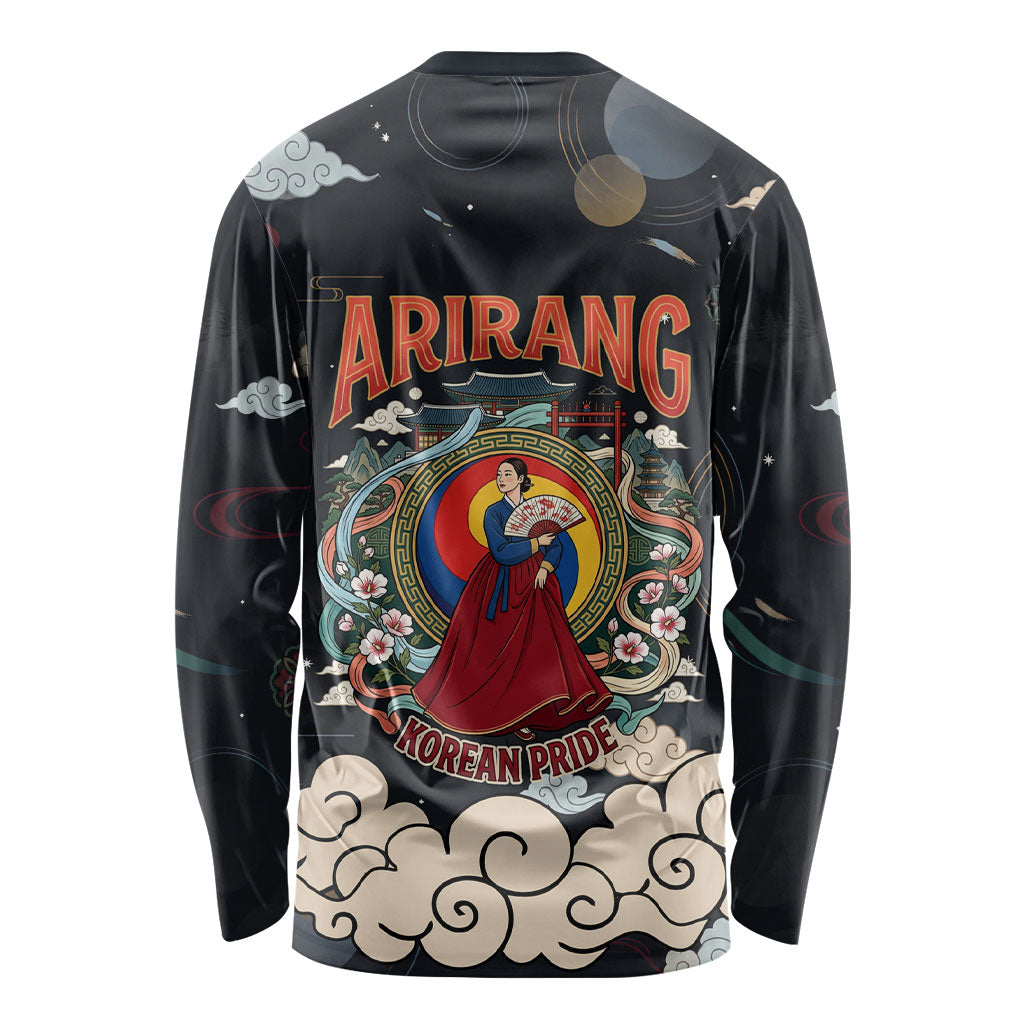 Arirang Korea Pride Long Sleeve Shirt Korean Taegeuk Culture Hanbok Woman Traditional Mugunghwa