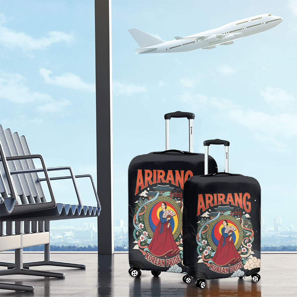 Arirang Korea Pride Luggage Cover Korean Taegeuk Culture Hanbok Woman Traditional Mugunghwa