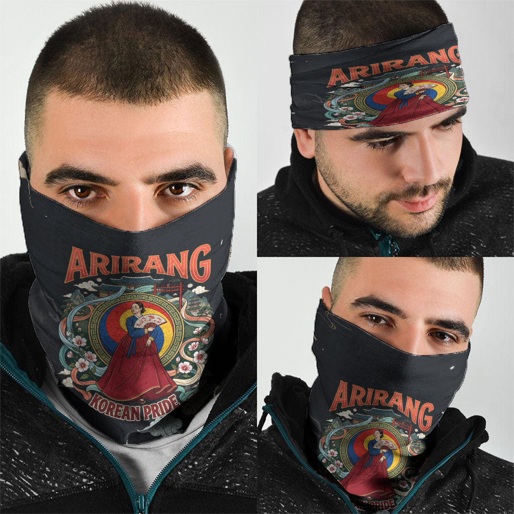 Arirang Korea Pride Neck Gaiter Korean Taegeuk Culture Hanbok Woman Traditional Mugunghwa