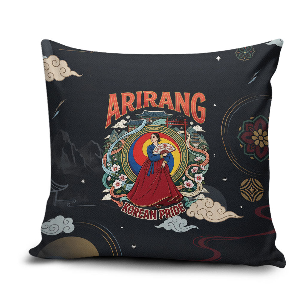 Arirang Korea Pride Pillow Cover Korean Taegeuk Culture Hanbok Woman Traditional Mugunghwa