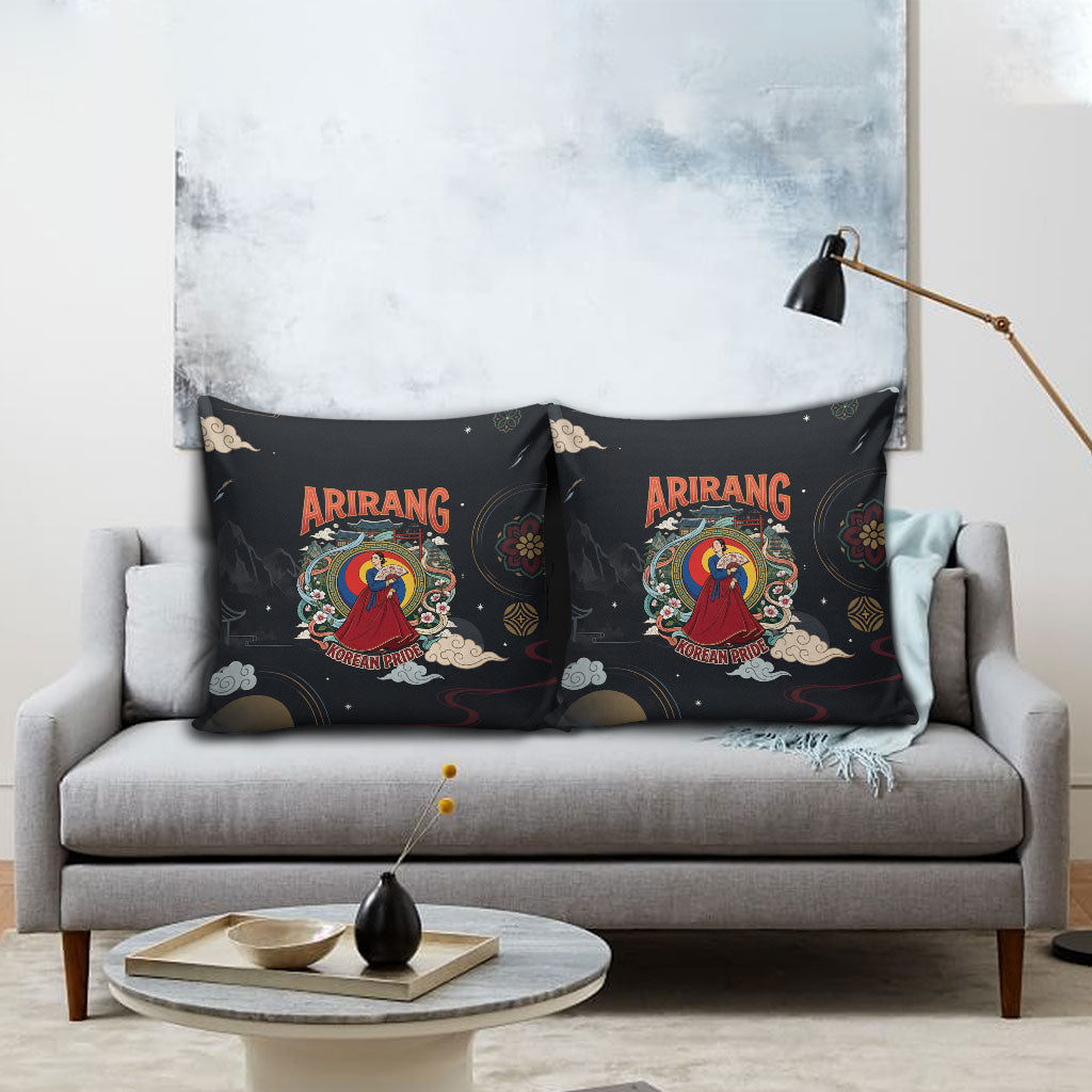 Arirang Korea Pride Pillow Cover Korean Taegeuk Culture Hanbok Woman Traditional Mugunghwa