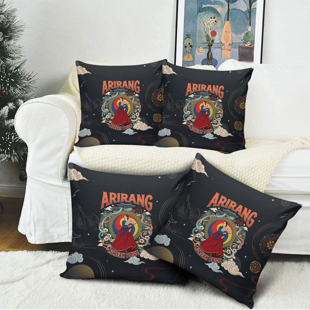 Arirang Korea Pride Pillow Cover Korean Taegeuk Culture Hanbok Woman Traditional Mugunghwa