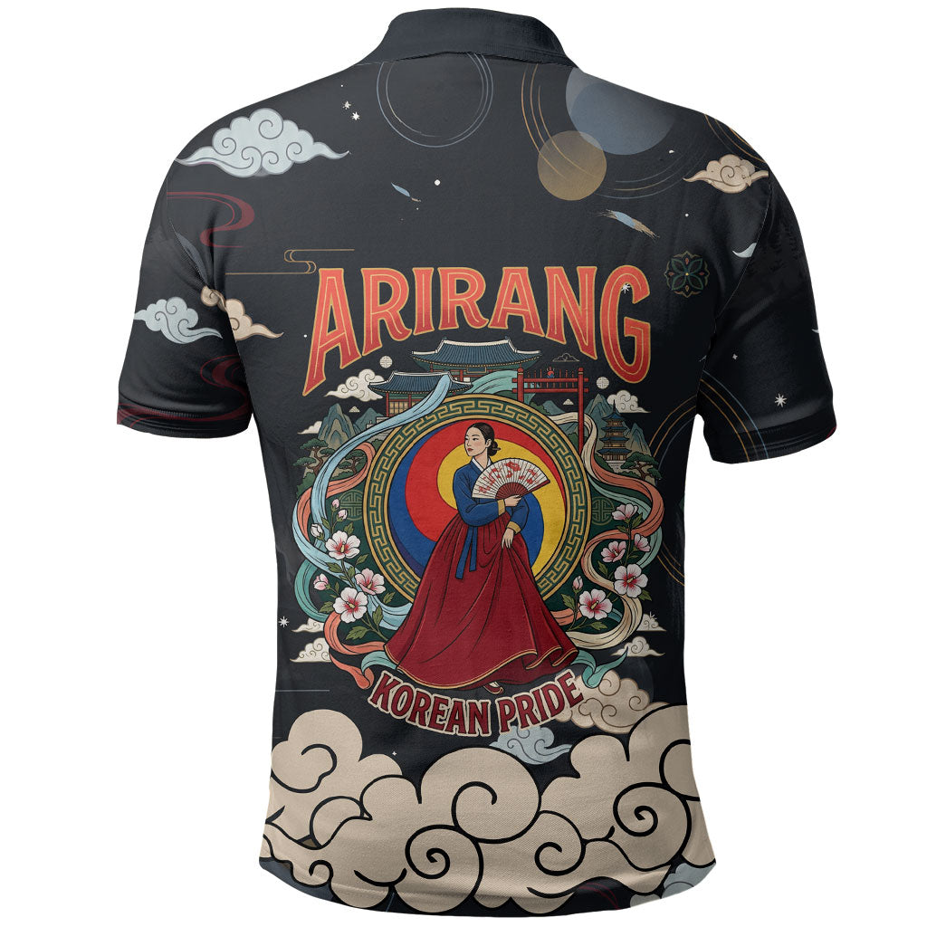 Arirang Korea Pride Polo Shirt Korean Taegeuk Culture Hanbok Woman Traditional Mugunghwa