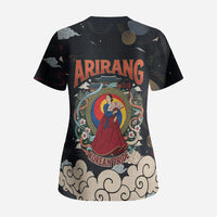 Arirang Korea Pride Scrub Top Korean Taegeuk Culture Hanbok Woman Traditional Mugunghwa
